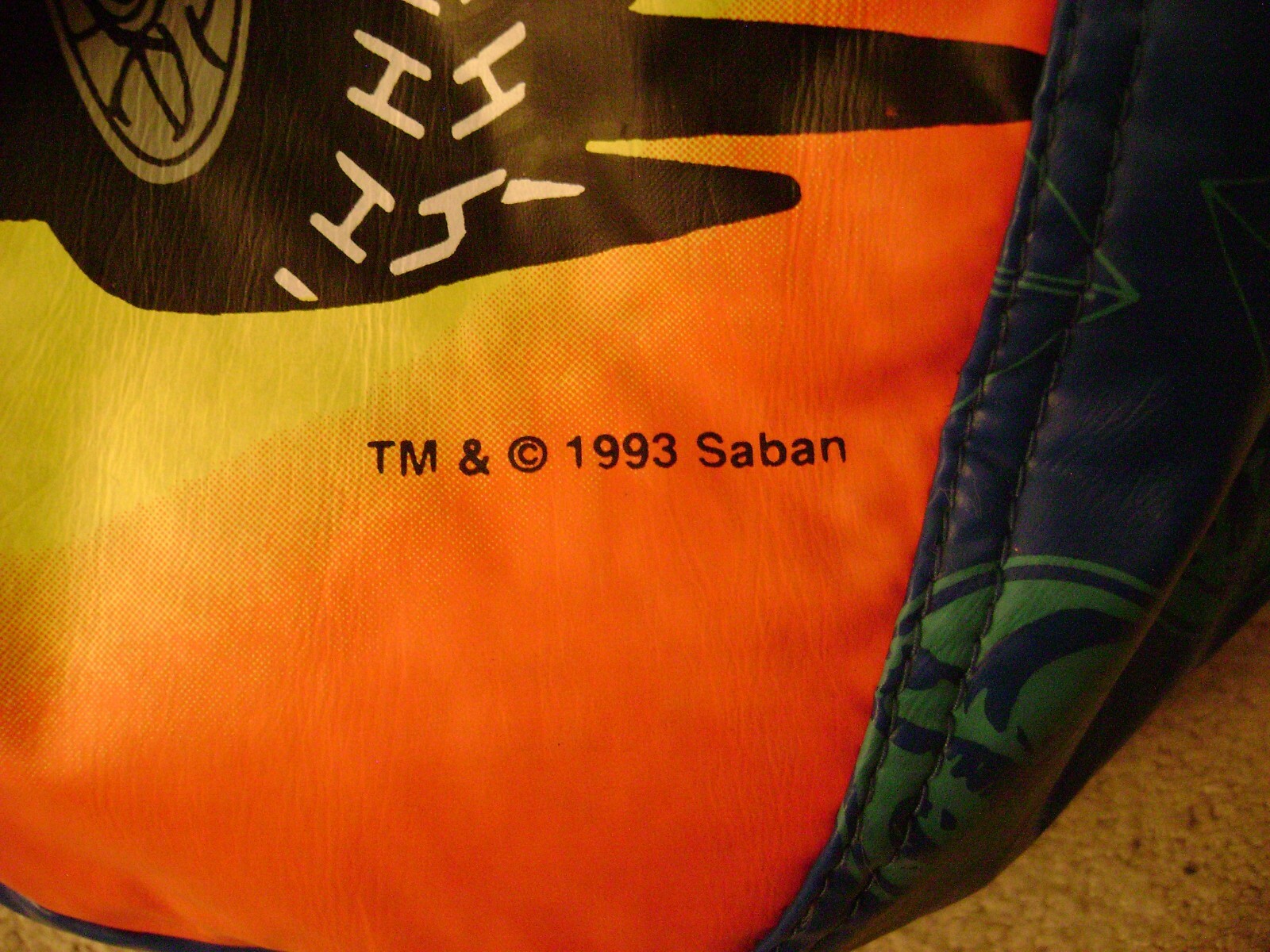 Vintage Mighty Morphin Power Rangers Vinyl Bean Bag 1993 Ero / New Rare!