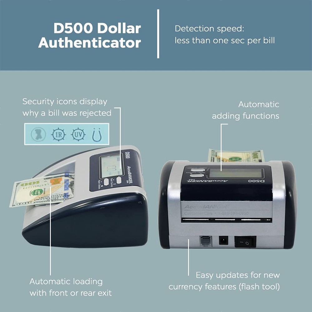 Counterfeit Bill Detector Usd Commercial Grade With 5 Detection Methods