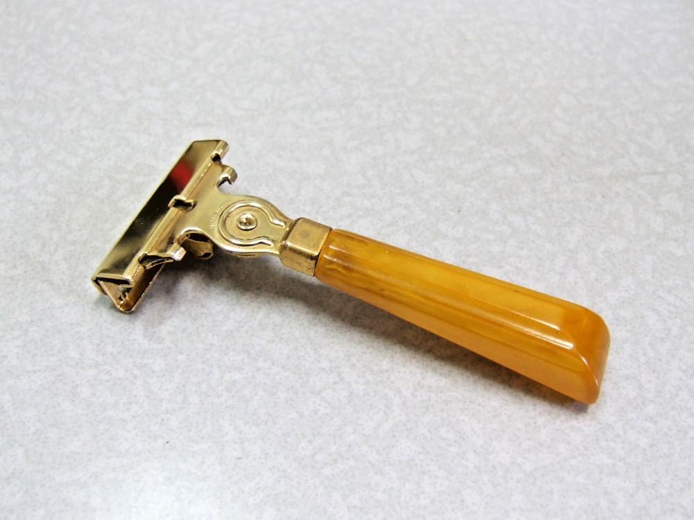 Vintage SCHICK INJECTOR SAFETY RAZOR Bakelite Handle Type E 1935-45