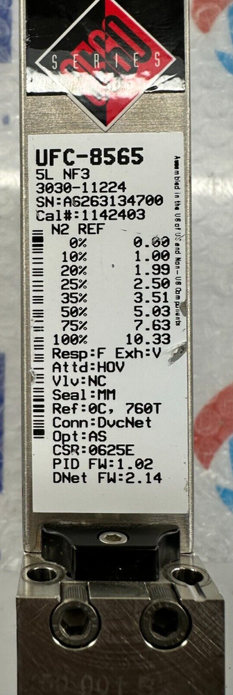 Unit Instruments UFC-8565 Mass Flow Controller 5L NF3