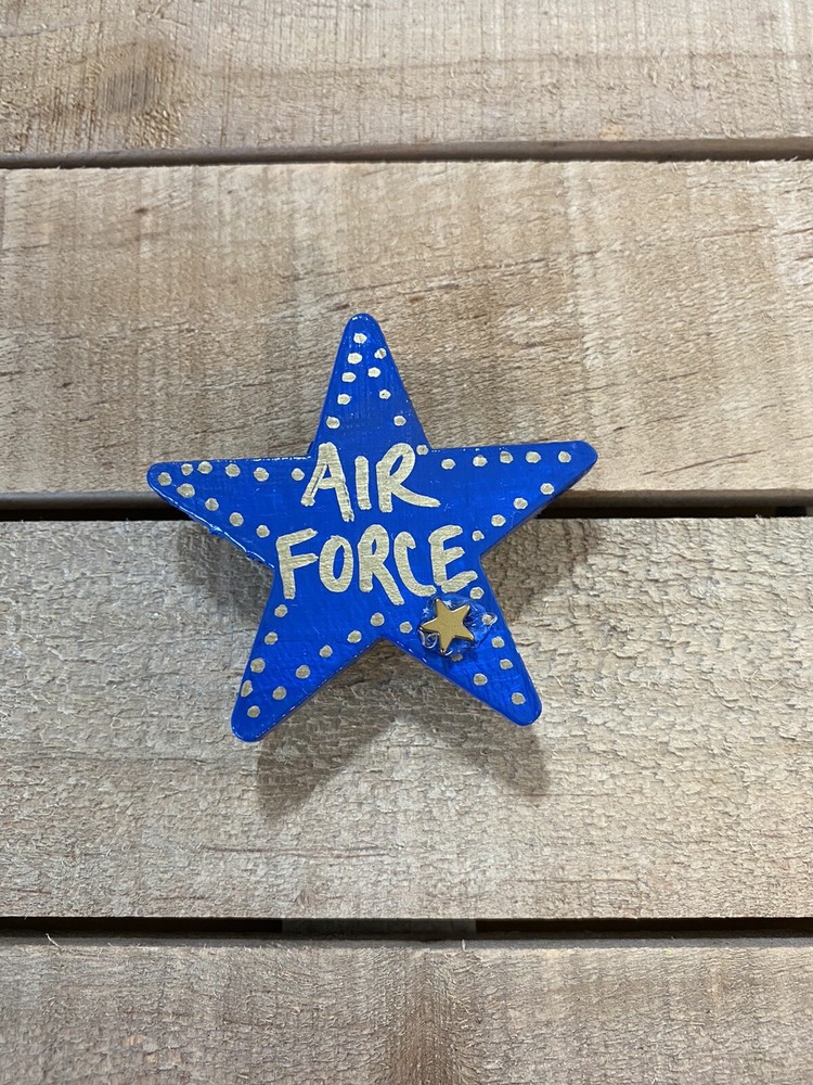 Large Blue Air Force Handmade Star Magnet