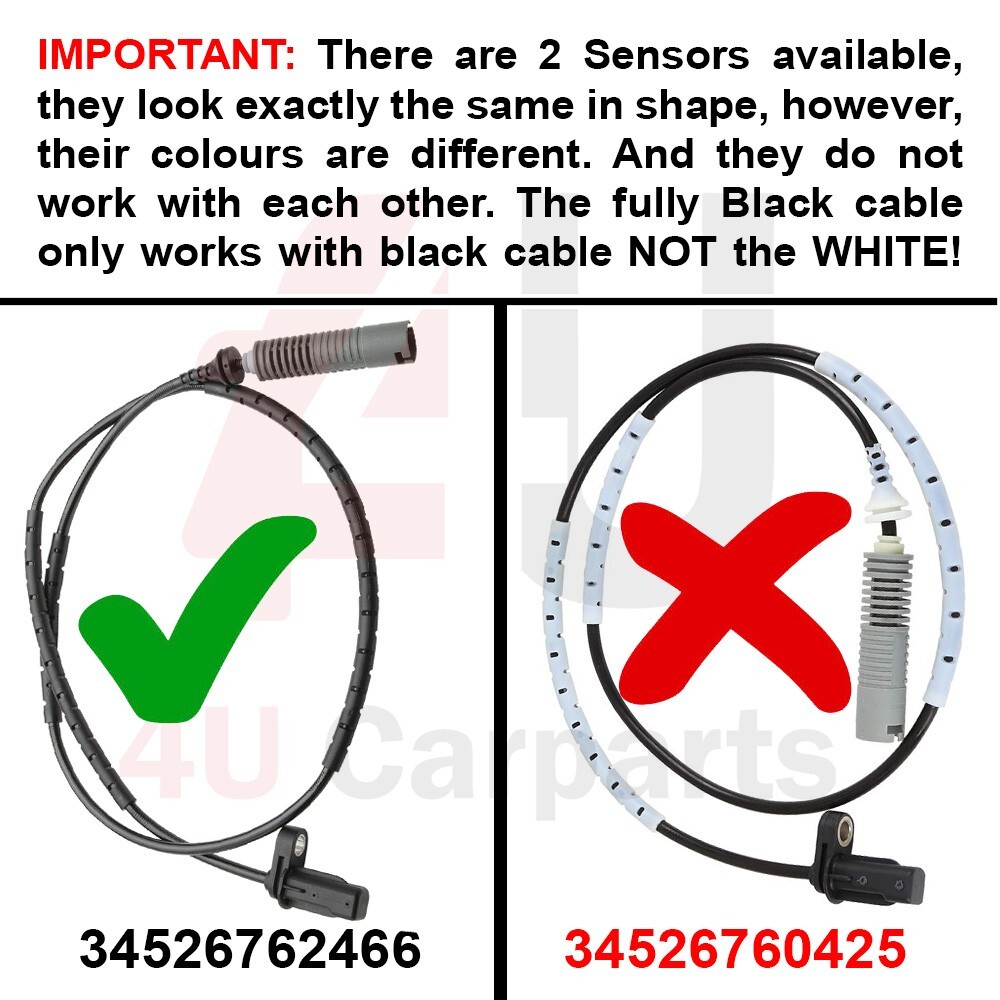 ABS SPEED SENSOR FITS BMW 3 SERIES E88 E90 E91 34526762466 REAR X2