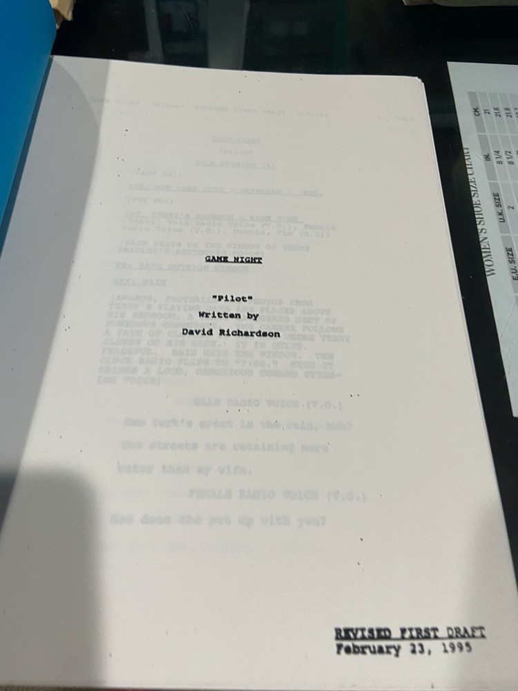 GAME NIGHT TV SCRIPT "PILOT" BY DAVID RICHARDSON 1995
