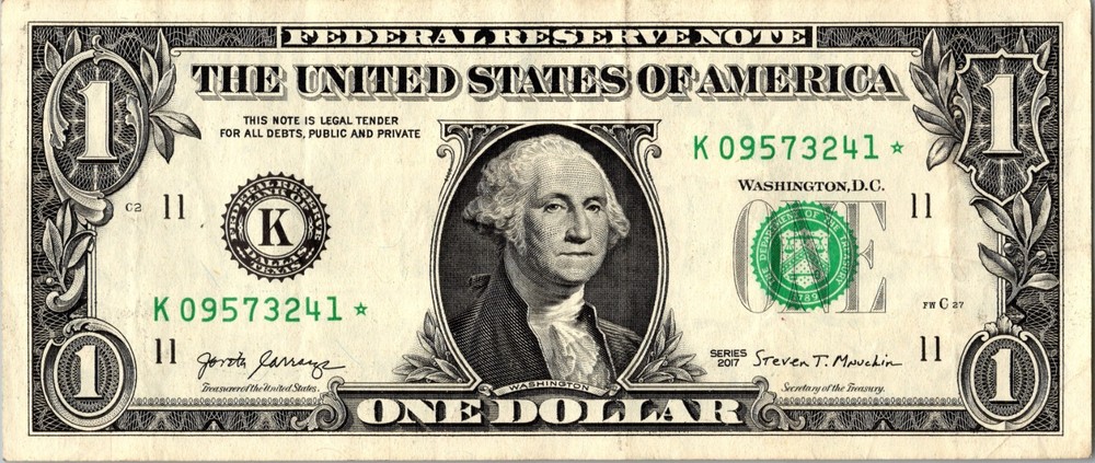 2017 K Star note Fancy Serial Number Regular Run