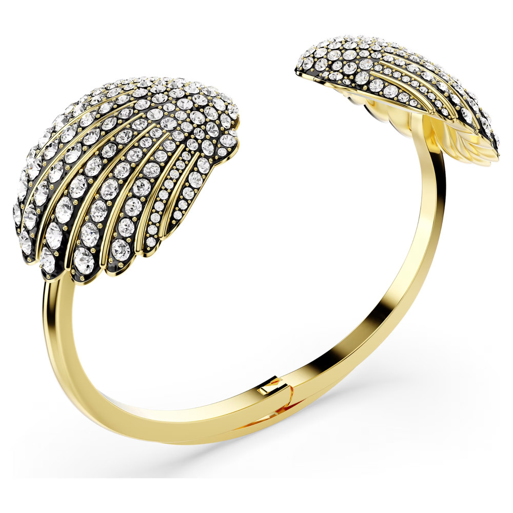 Swarovski Idyllia Bangle Shell, White, Gold-tone plated