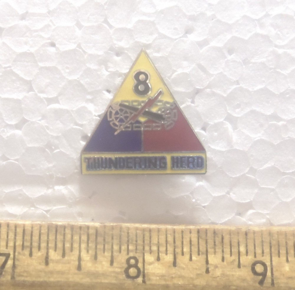 US Army - 8th Armored Division - Thundering Herd Pin