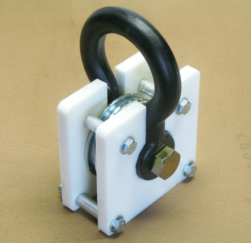 WIRE ROPE CABLE PULLEY  DOUBLE SHEAVE  Snatch Block & Tackle - 8 TONS