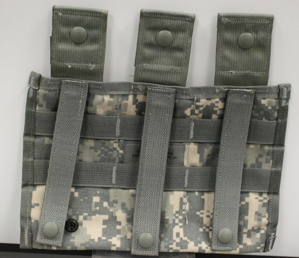 2 Pack USGI Military ACU Triple Mag Pouch Magazine 30 Round ARMY MOLLE EXCELLENT