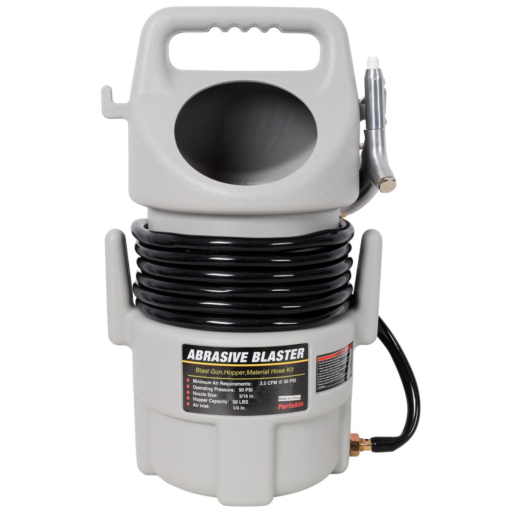 Abrasive Blaster Sandblasting Gun Kit, for Rust Removal, Paint Stripping