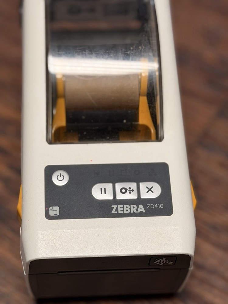 Zebra ZD410 Label Printer Desktop Barcode Thermal Printing Machine no cords