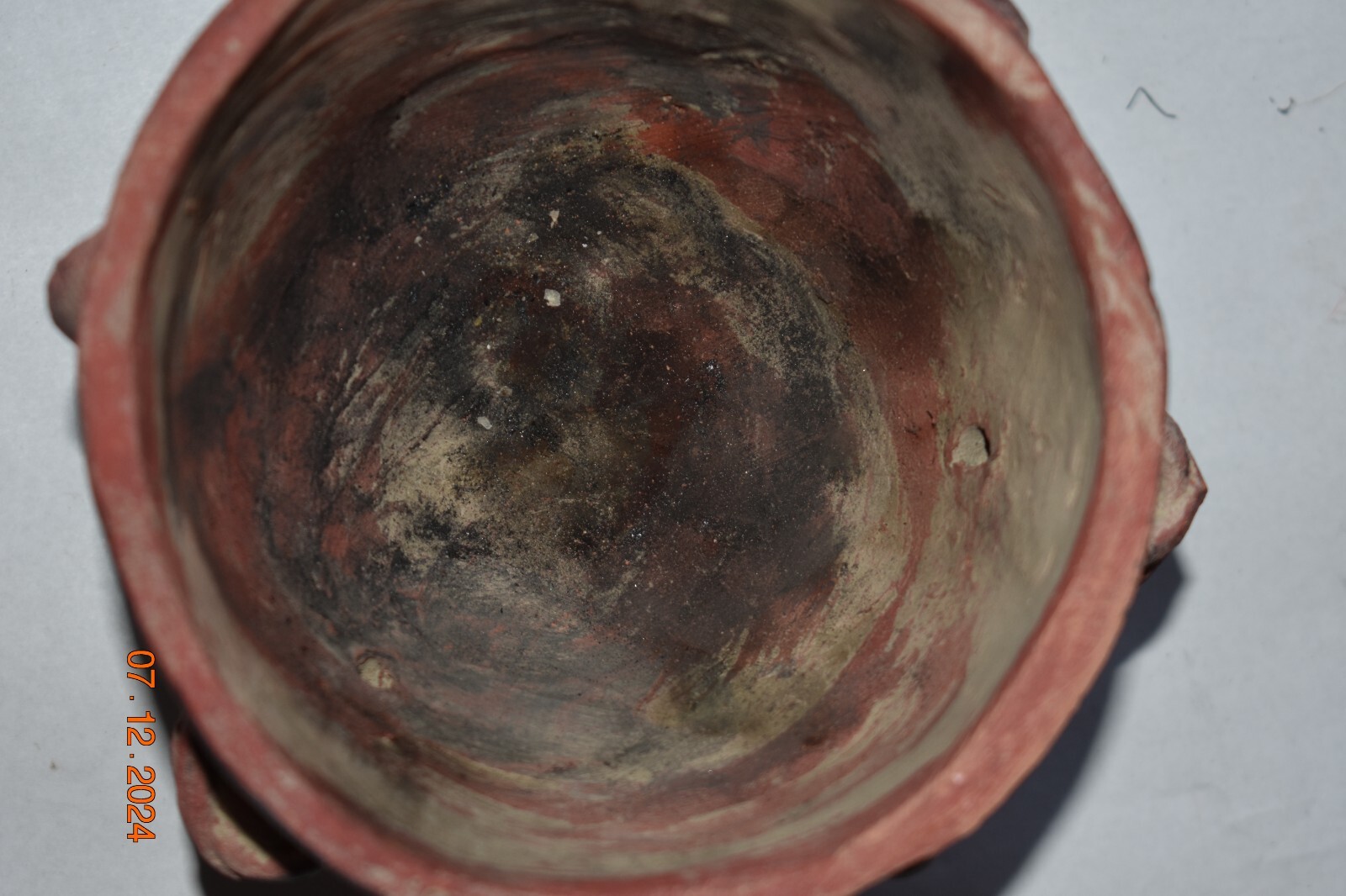 MAYAN INCENSARIO CORN RITUAL TRIPOD BOWL, 5"