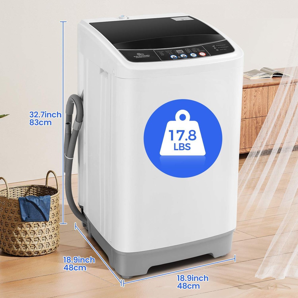 Washing Machine Full-Automatic Portable Washer Combo with Drain Pump 10 Program
