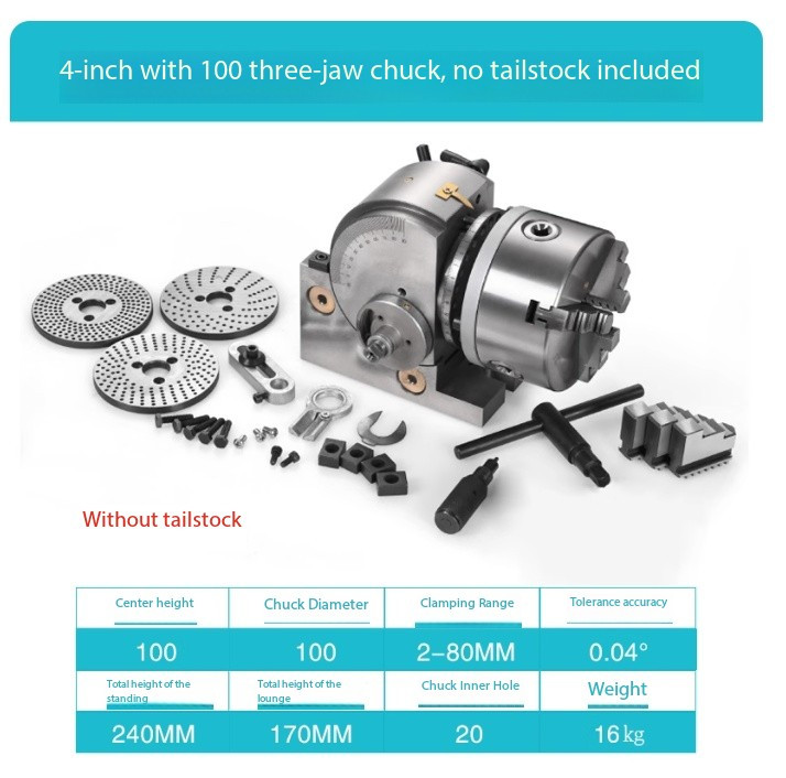 Small Milling Machine Indexing Head for Vertical and Horizontal Use