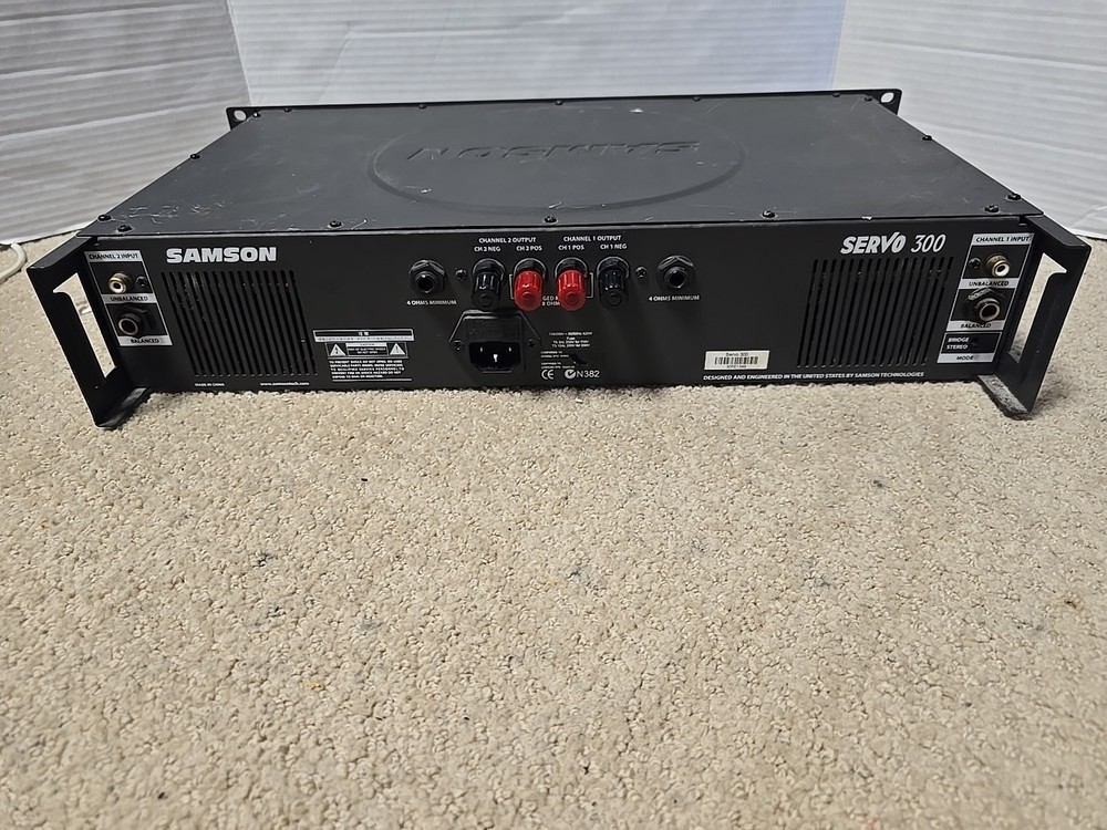 Samson Servo 300 2-Ch 150W/ch Rackmount Stereo Amplifier Tested