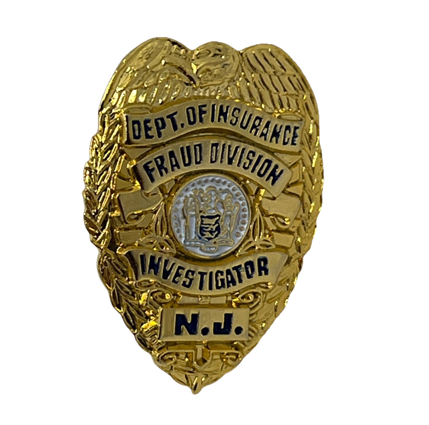 New Jersey Insurance Fraud Division Investigator Law Enforcement Enamel Hat Pin
