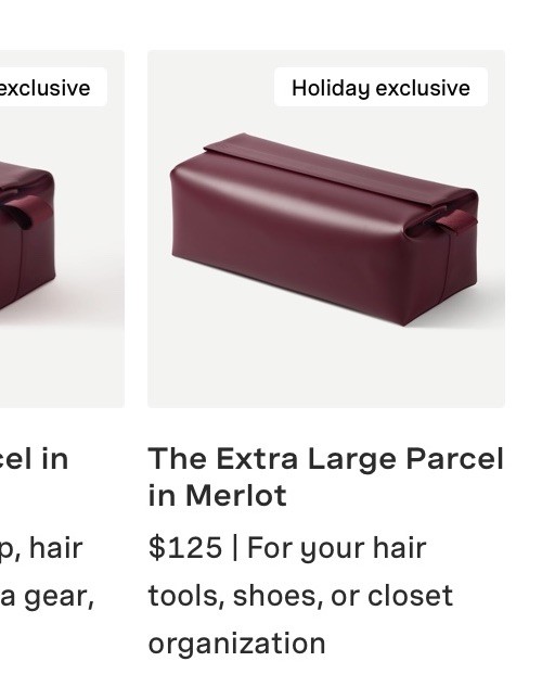 Cadence Extra Large Magnetic Parcel NEW NIB Holiday Red Merlot Limited Edition