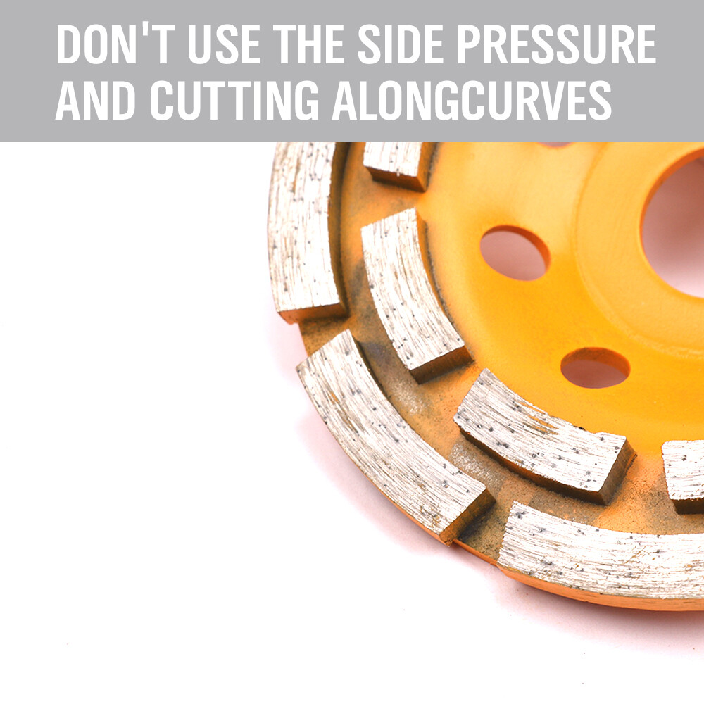 4.5" Diamond Grinding Cup Wheel Double Row Concrete Angle Grinder 18 segments