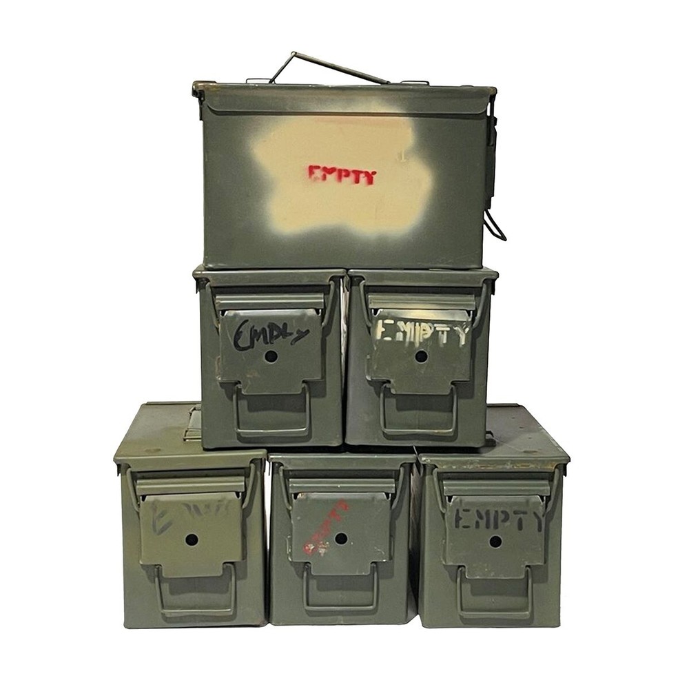 6 Pack 50 Cal ammo cans - Grade 2