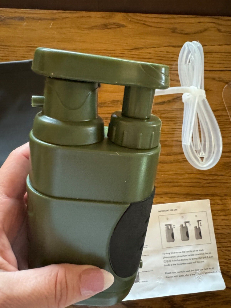 Hiker Microfilter Portable Drinking Pump Water Filter System. Camping-Hunting…