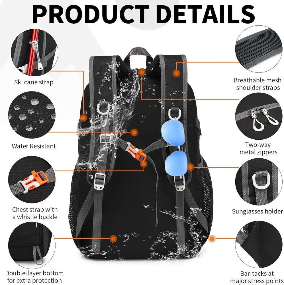 35L Lightweight Packable Backpack – Durable Foldable Daypack for Travel, Hiki...