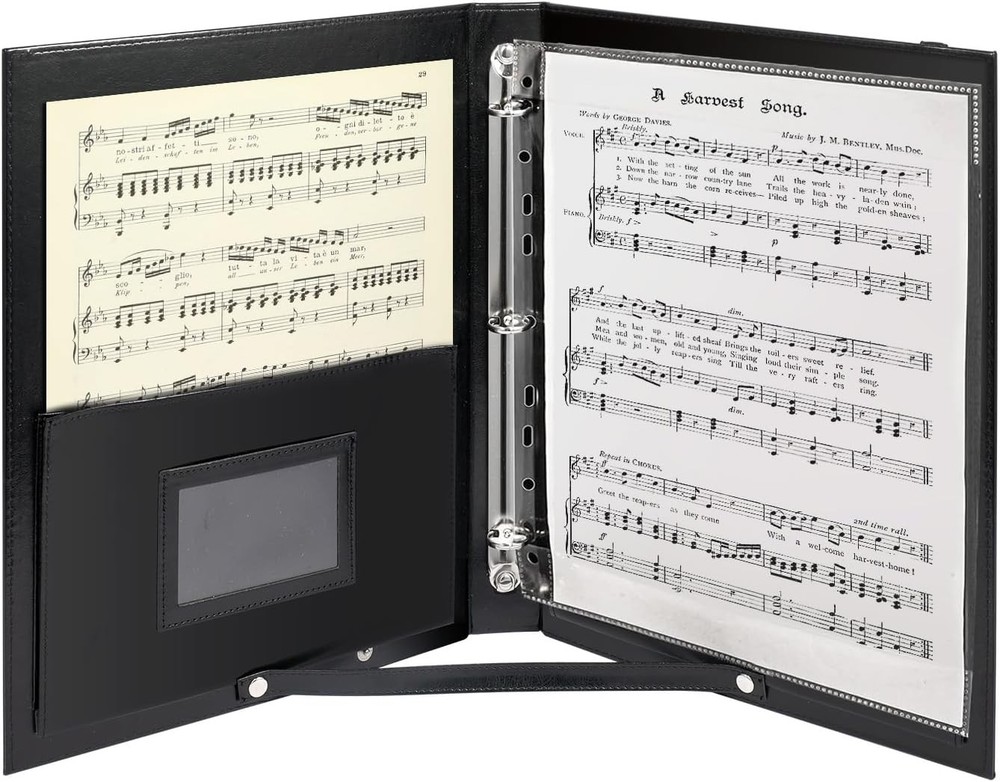 Choir  Music Folder with Handle & Strap Choir Folder 3-Ring Binder