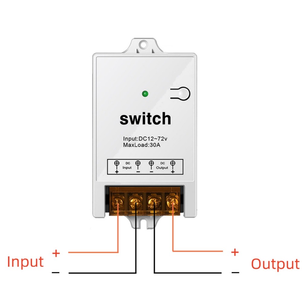 DC12-72V Remote Control Relay Switch 500m Range Wireless Remote Switch 433MHz