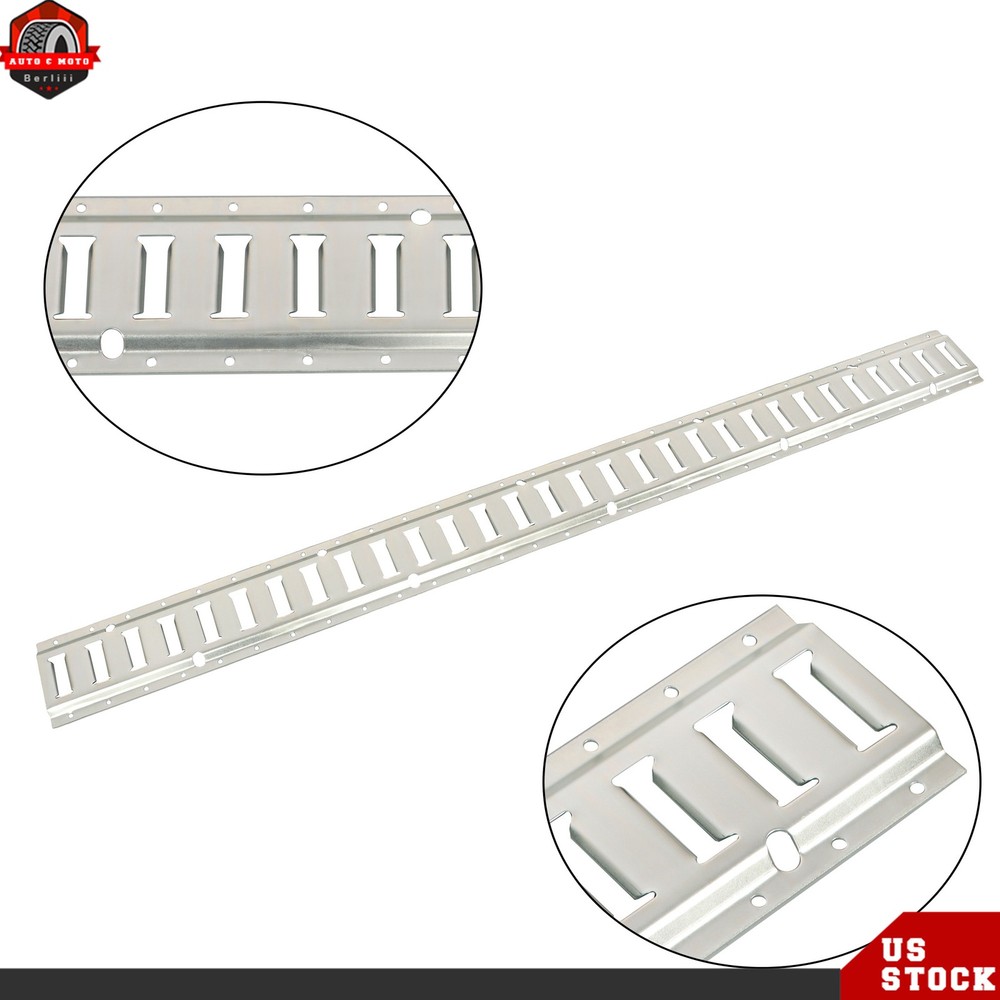 Carbon Steel 4pc Durable E Track Tie Down Rail Kit Silver Galvanized Replacement