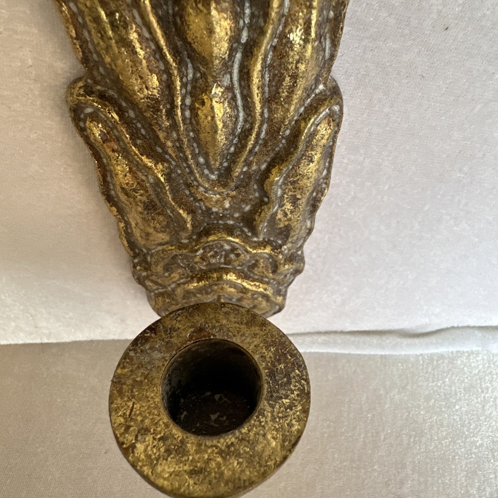 Antique Gold Metal Wall Sconce