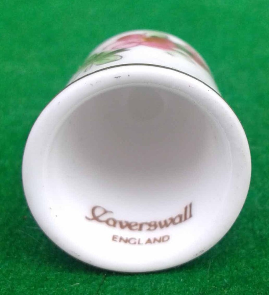 9 CAVERSWALL BONE CHINA THIMBLES.