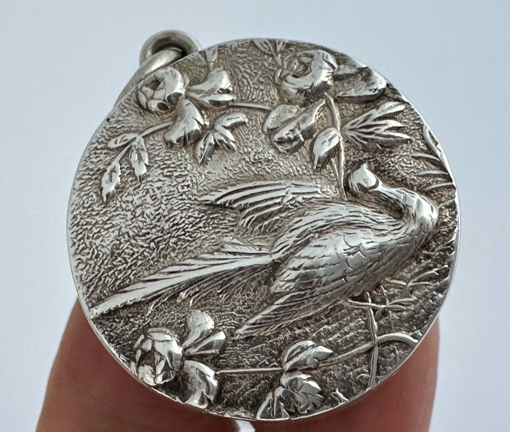 Victorian Solid Silver Pill Box c.1891
