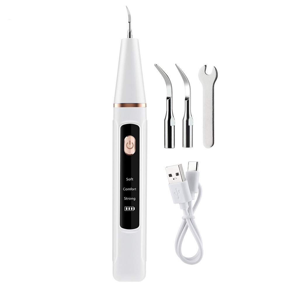 Ultrasonic Electric Tooth Cleaner Tartar Plaque Remover Dental Scaler Tool Kit