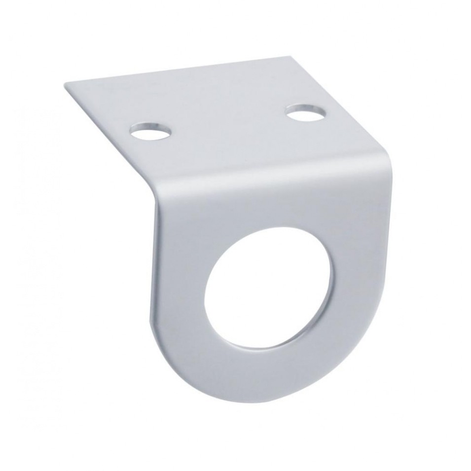 Stainless Mini Light Bracket w/ One 13/16" Round Cutout