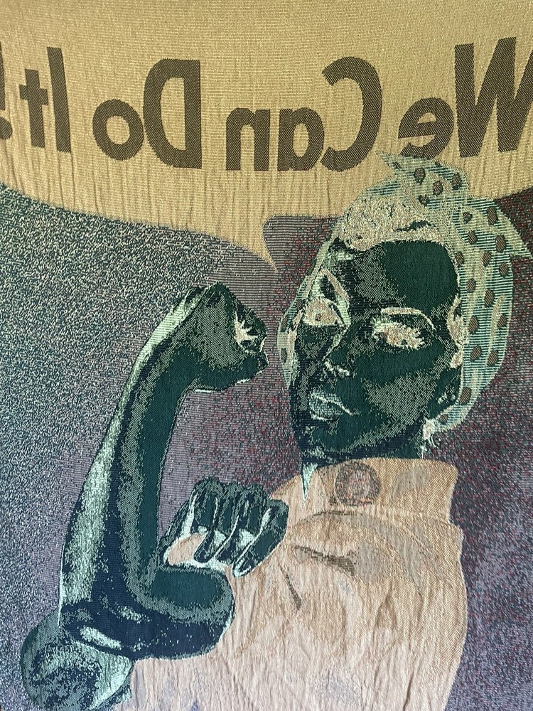 Rosey Riveter Tapestry Blanket