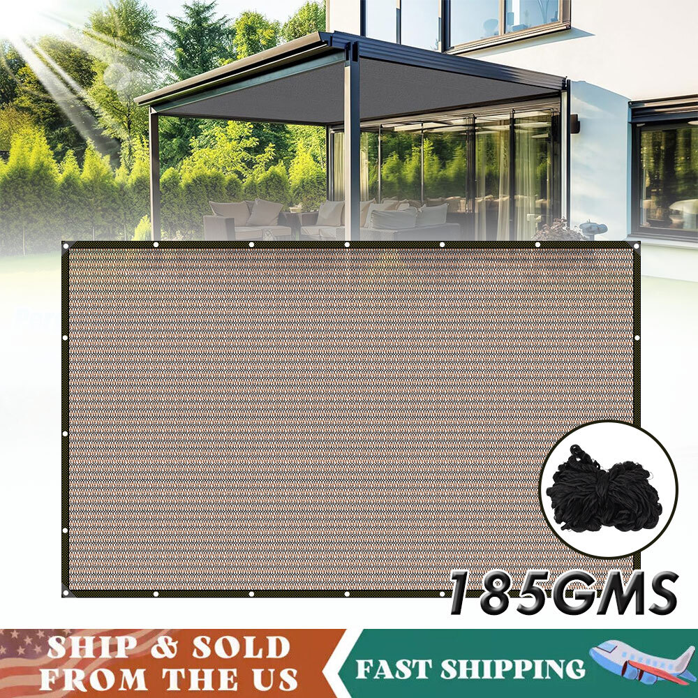 90% Sun Shade Cloth Cover Privacy Screen with Grommets UV Protection for Patio