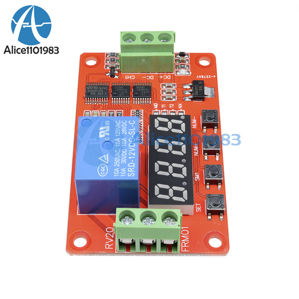 12V Automation Delay Multifunction Self-lock Relay Cycle Timer Module PLC Home