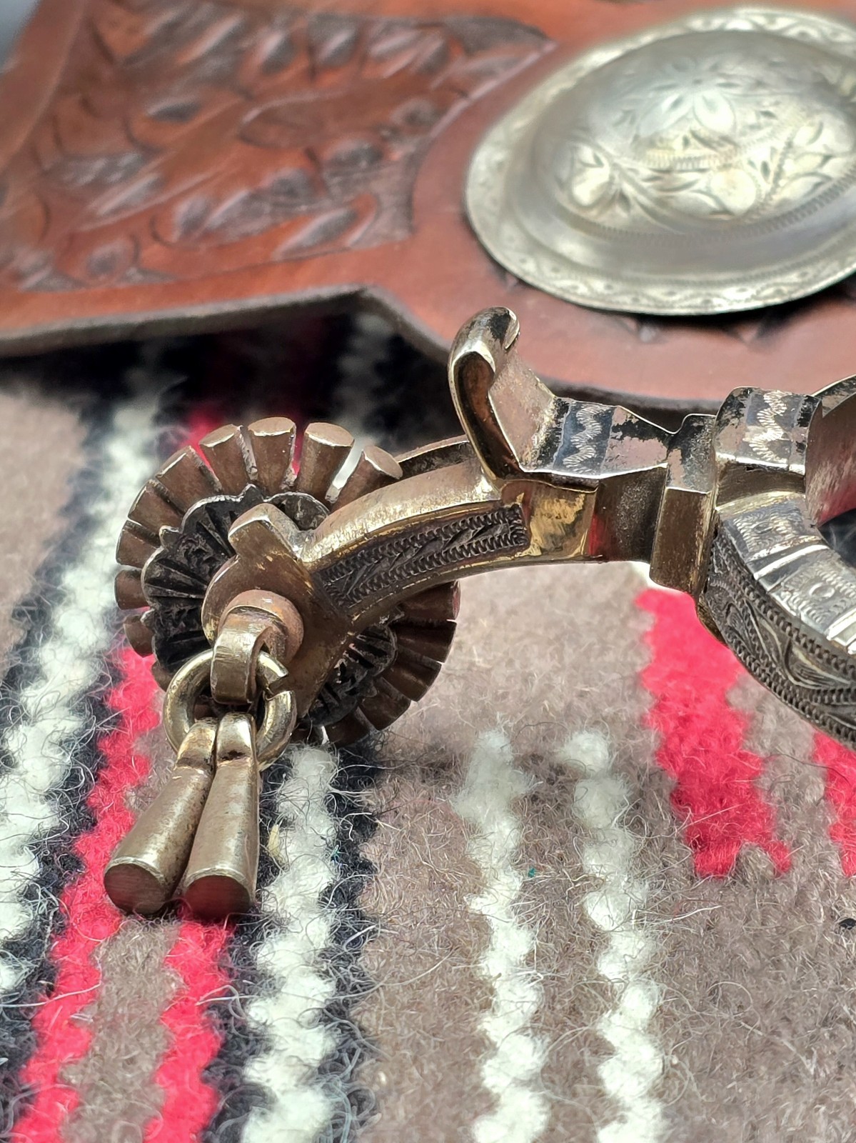 Vintage E. Garcia Silver Overlay Spurs