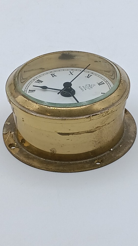 Nautical Wall Ship's Clock PILOT MARINE Quartz Diameter 4"