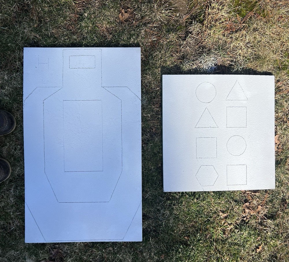 Self Healing Targets -Square White Reusable Rubber