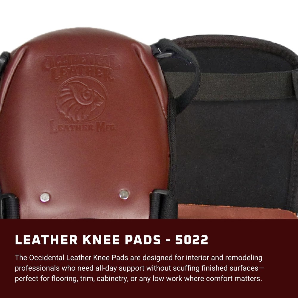 Occidental Leather Knee Pads - Durable, Soft & Floor Safe - Quick-Release Fasten