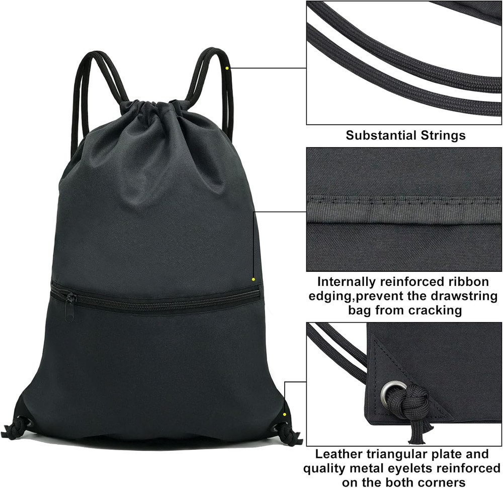 Drawstring Backpack Bag - Sport Gym Sackpack