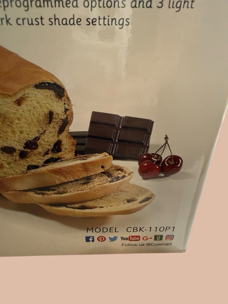 Cuisinart Bread Maker CBK-110P1 Compact Automatic 2 lbs Loaf Bread Machine New