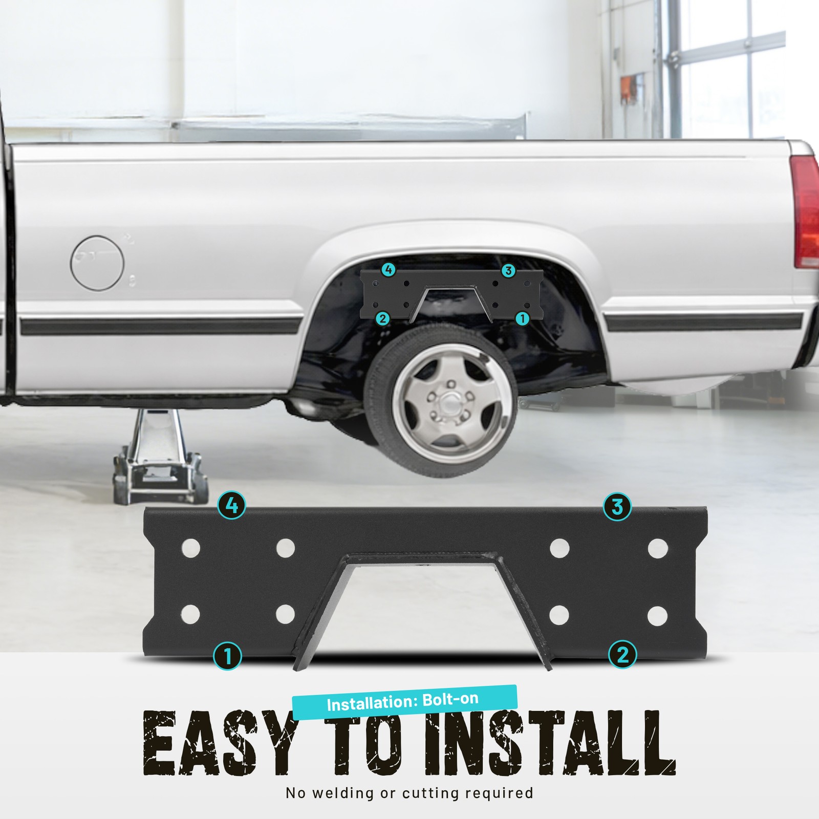 For Chevy Silverado C1500 GMC Sierra 88-98 C-Notch Rear Support & Drop Flip Kit