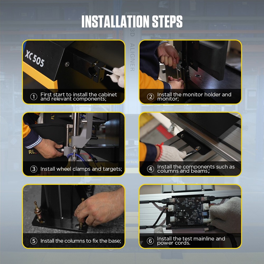 AUTOOL 3D Wheel Alignment Machine Fully Automatic 4 Wheel Aligner Alignment Tool
