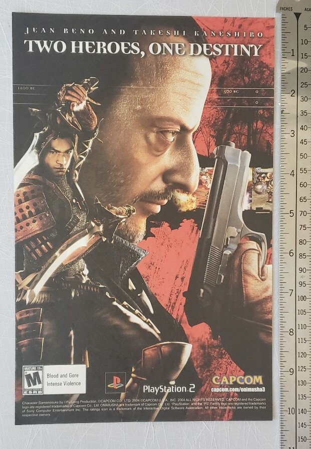 Onimusha 3 Playstation RARE Print Advertisement