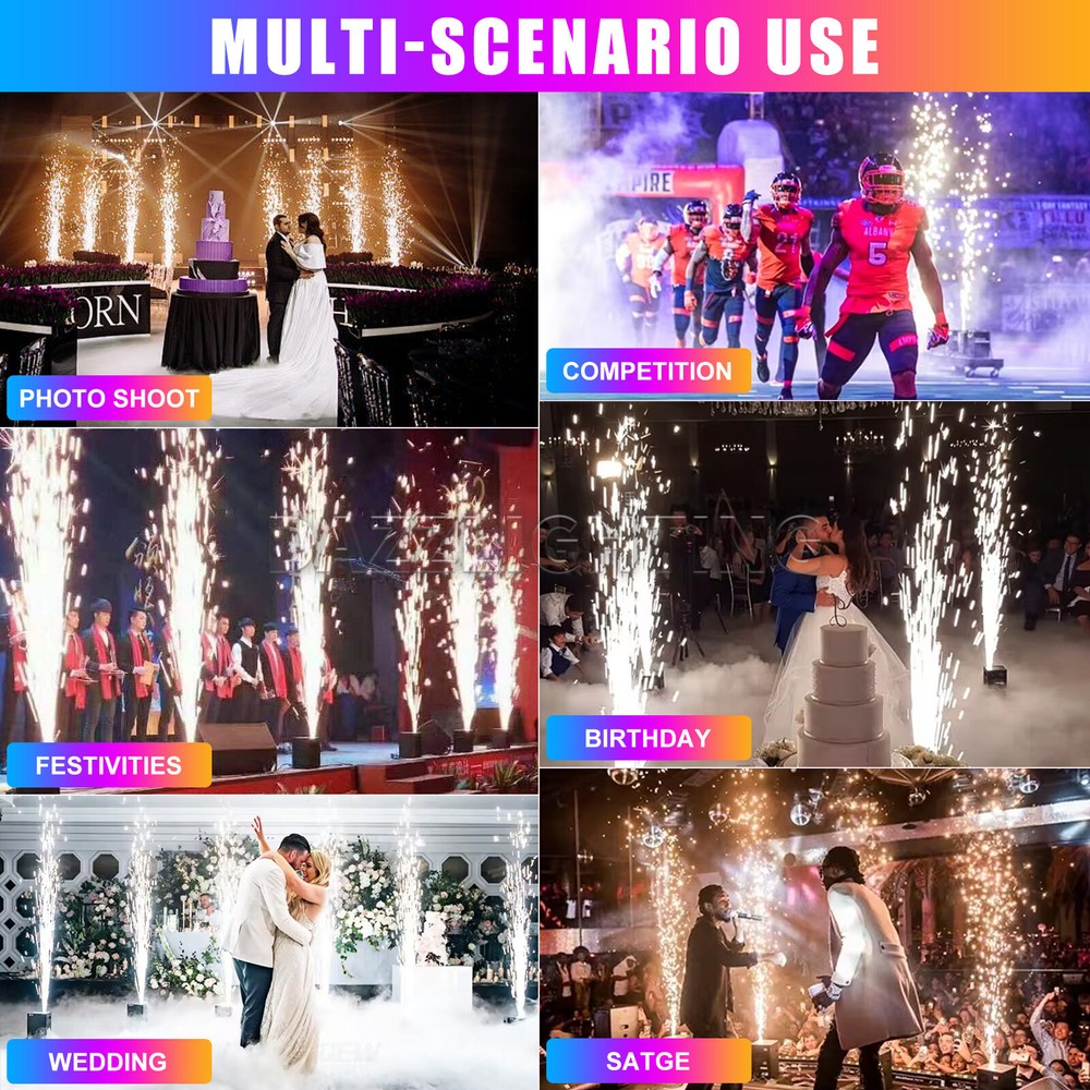 850W Cold Spark Firework Machine DMX Remote Control Wedding Event Stage Effect