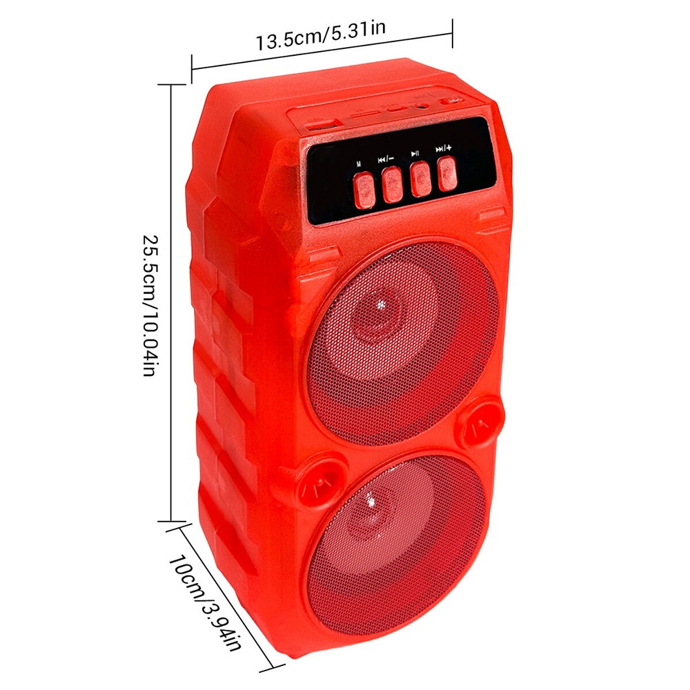 2500W PORTABLE BLUETOOTH RECHARGEABLE SPEAKER WITH TRANSLUCENT MOTION LIGHTS TWS