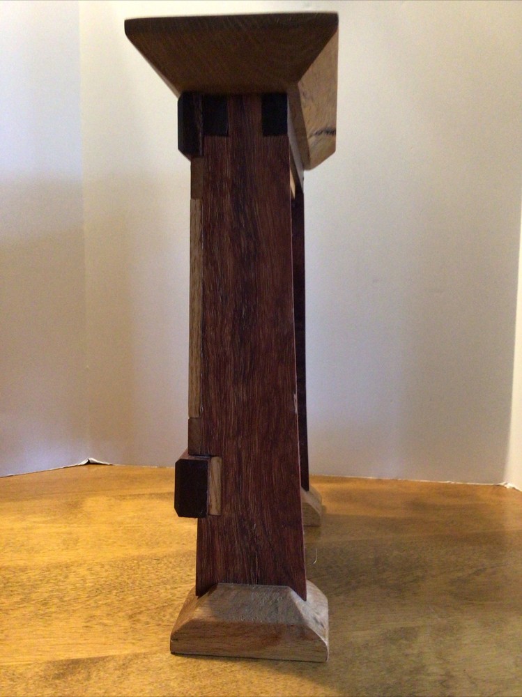 Beautiful Handcrafted Wood Pendulum Shelf Clock Signed
