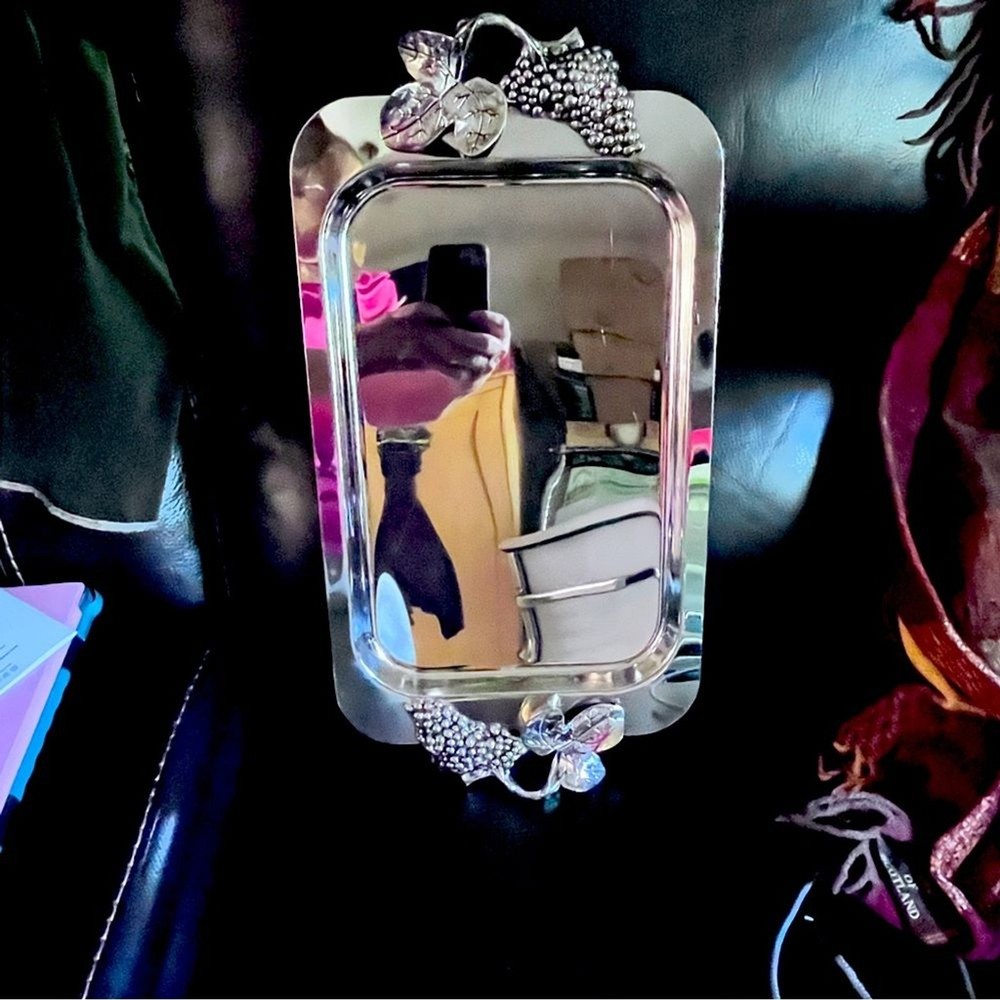 Godiger Vintage Silver-plated Grape cluster Serving Tray