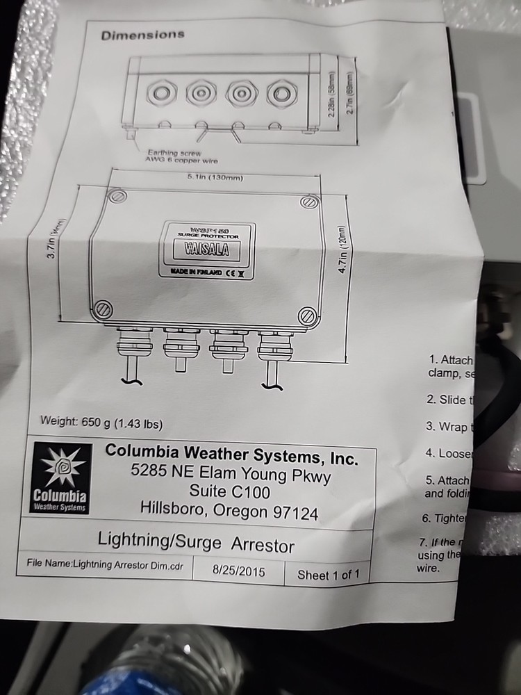 VAISALA - WSP150 - SURGE PROTECTOR 🆕