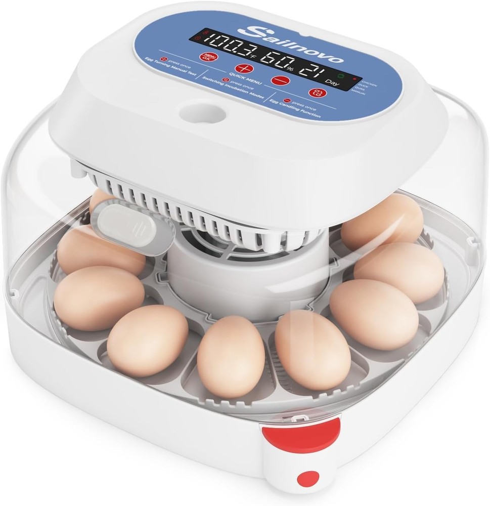 Incubators for Hatching Eggs 12 Egg Incubator with 4 Modes Temperature Contro...